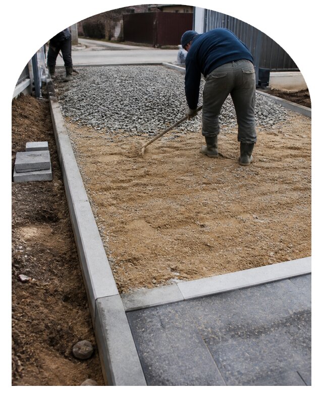 Заезд на участок из щебня с укладкой в Омске под ключ